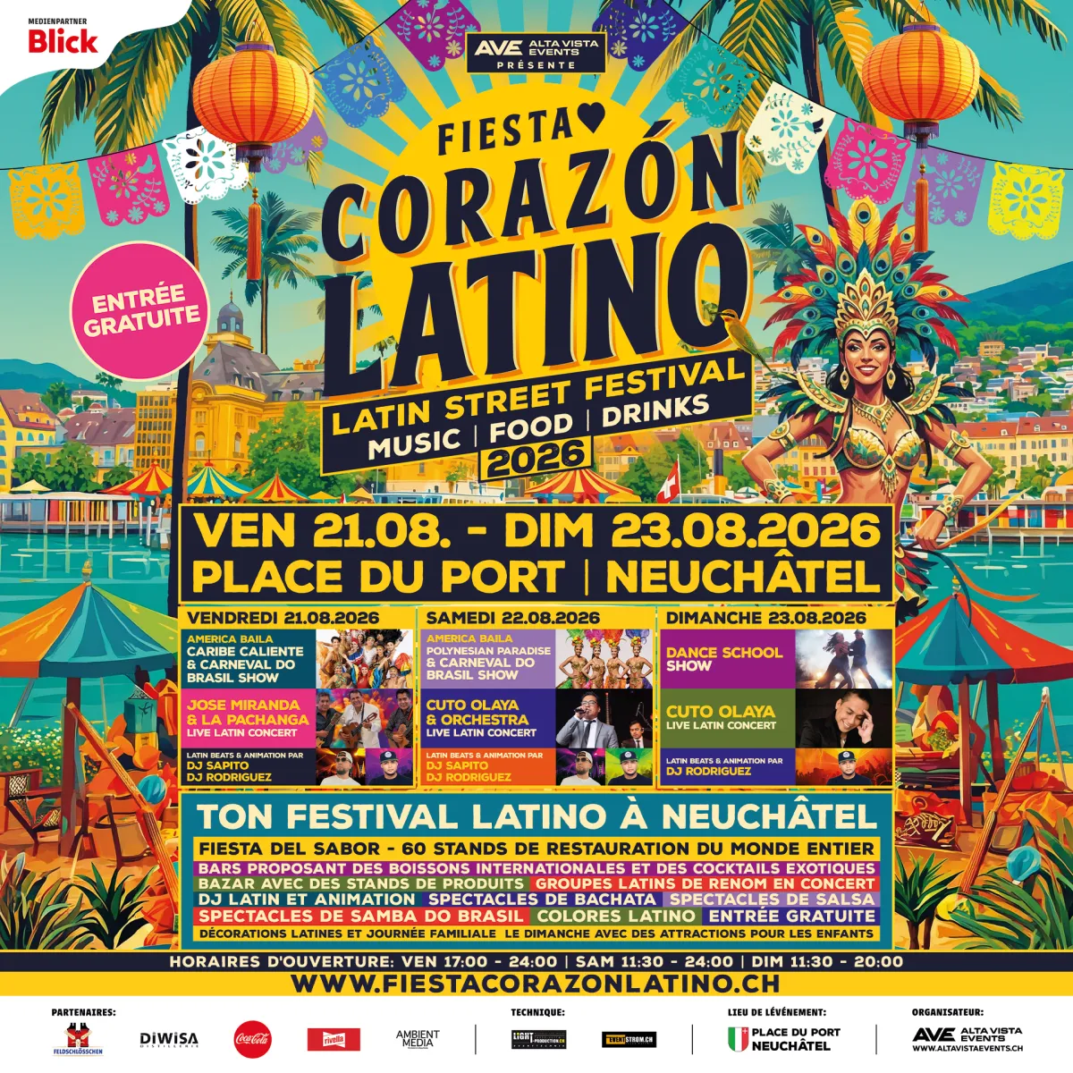 Alta Vista Events AG Fiesta Corazón Latino<br>Neuchâtel 2026